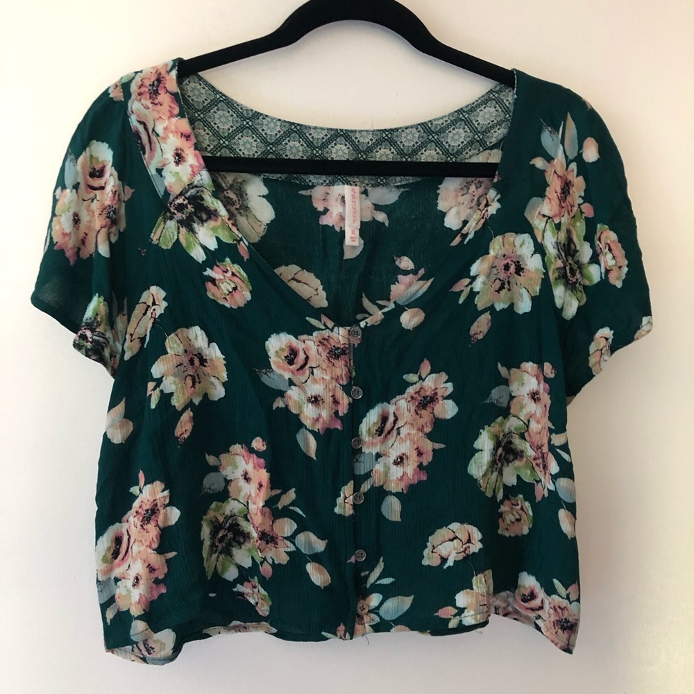 Xhilaration Floral Crop Top